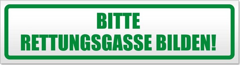 Bitte Rettungsgasse bilden Magnetschild Schild magnetisch