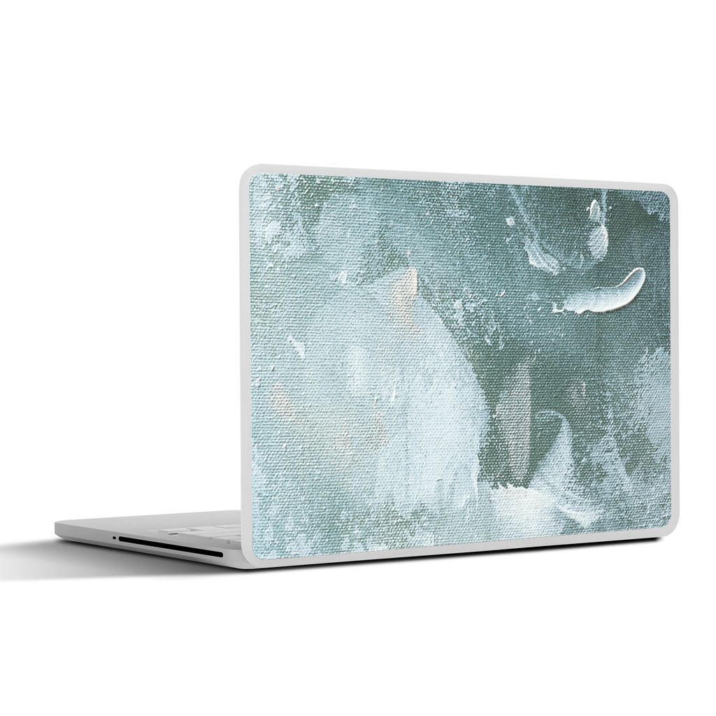 MuchoWow Laptop Aufkleber Sticker Cover Acrylfarbe - Abstrakt - Design 30x21 cm - Sticker für Laptop - Selbstklebend