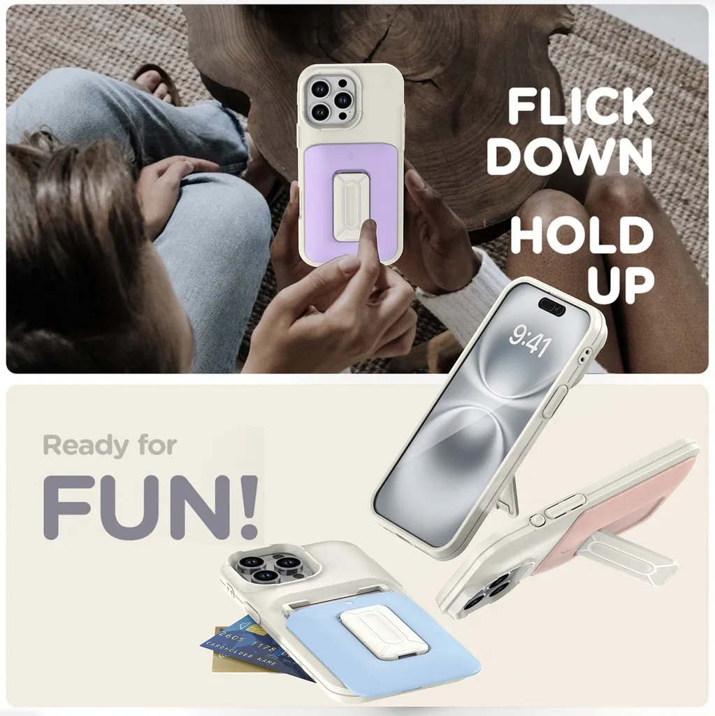 Custodia Portafoglio Per IPhone 15: Antiurto, Con Porta Carte, Doppio Strato, Gomma E PC Rigido - Argento 6,1''