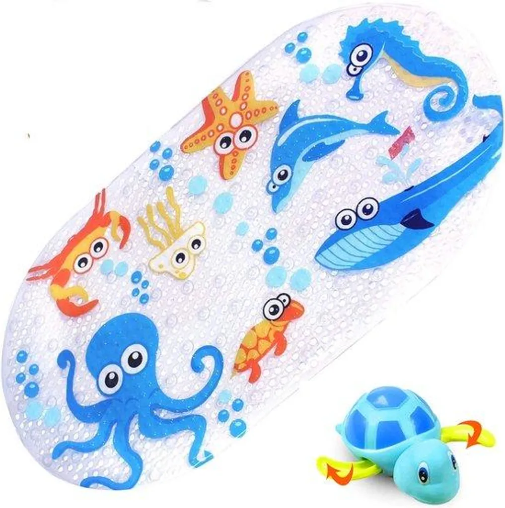 Tapis de douche antidérapant galet en caoutchouc blanc 54x54 cm