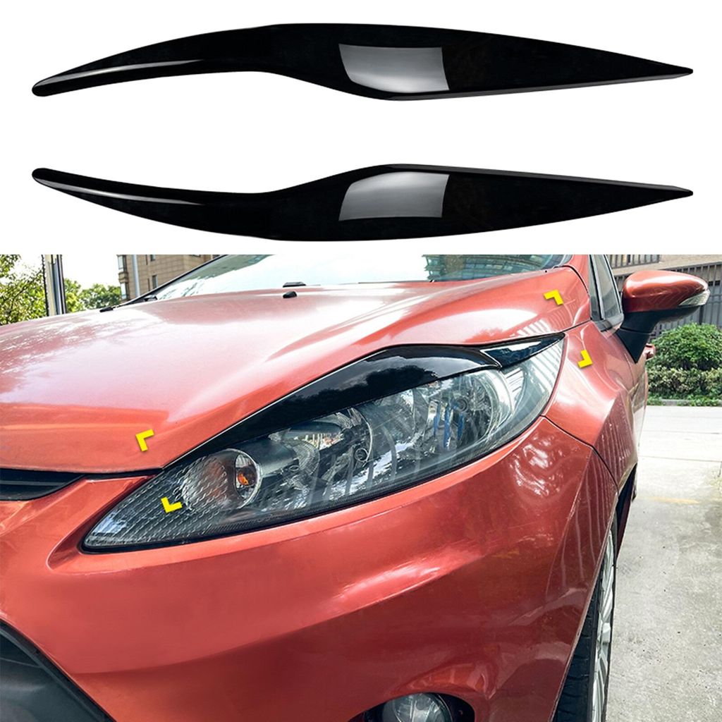 1 Paar Scheinwerfer-Augenlid Augenbraue Für Ford Fiesta MK6 2008-2012 Schwarz
