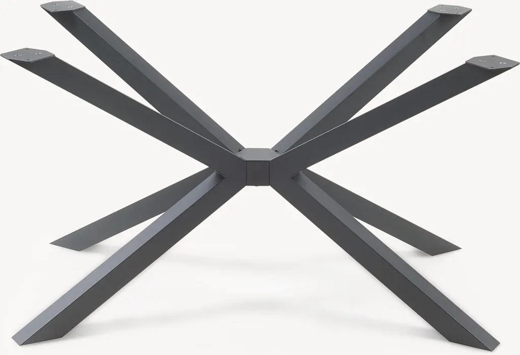 Piètement de table rectangulaire en acier noir 120 cm style industriel