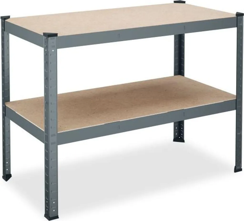 Établi 2 niveaux en acier robuste pour garage et atelier - Modèle T150