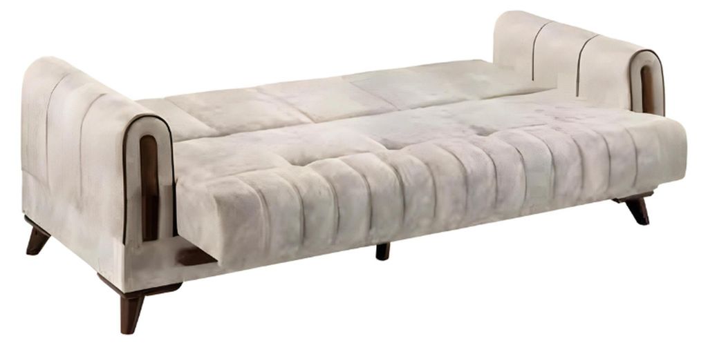 Luxus 3 Sitzer Sofa Wohnzimmer Möbel Elegant Sofa 220cm Textil Beige Neu