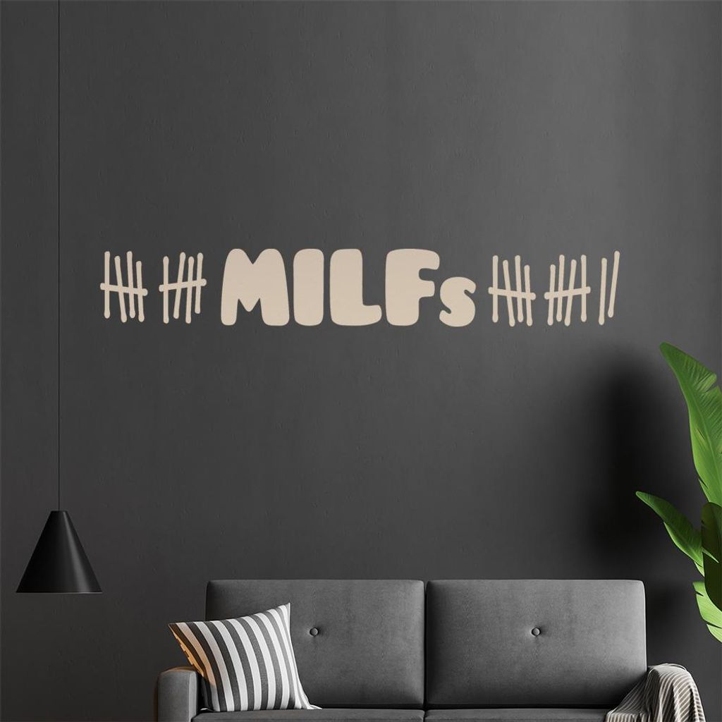 MILFs Wandtattoo in 6 Größen - Wandaufkleber Wall Sticker - Dekoration, Küche, Wohnzimmer, Schlafzimmer, Badezimmer