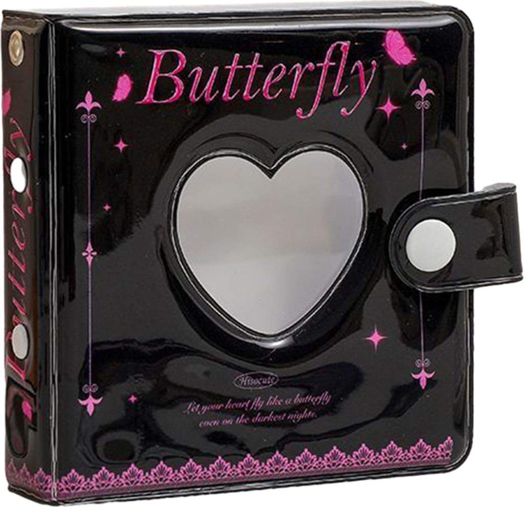 Mini -Fotoalbum einfach zu tragen lose Blatt mit hübschem Anhänger Love Heart Hollow genug Kapazität Fotokollektion tragbare KPOP Photo Card Hol...