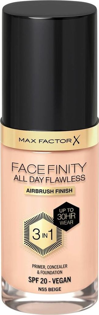 A bottle of Max Factor FaceFinity All Day Flawless Make-Up.