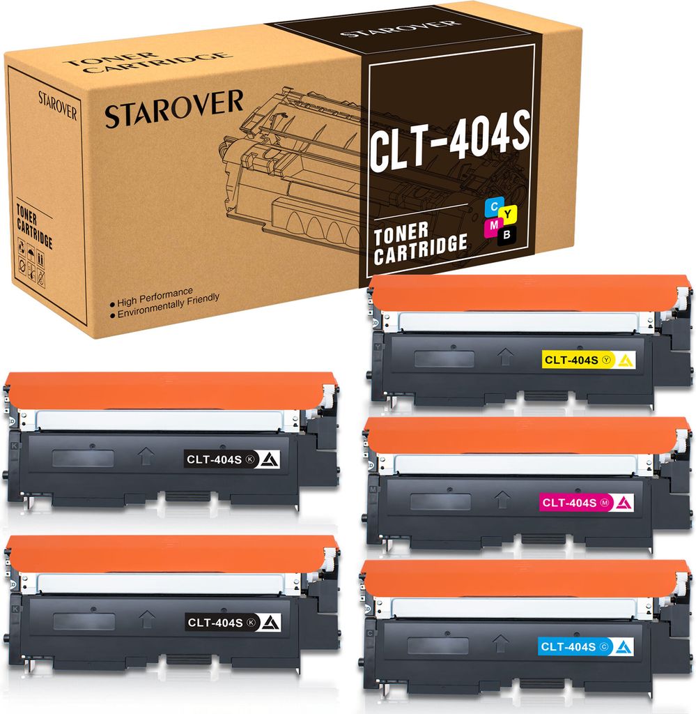 5er-Pack Multipack Toner für CLT-C404S CLT-M404S CLT-404S K404S Samsung C480W Xpress C480FW C48X C430 C430W C480 C43X CLT-P404C 404S CLT-K404S CLT...