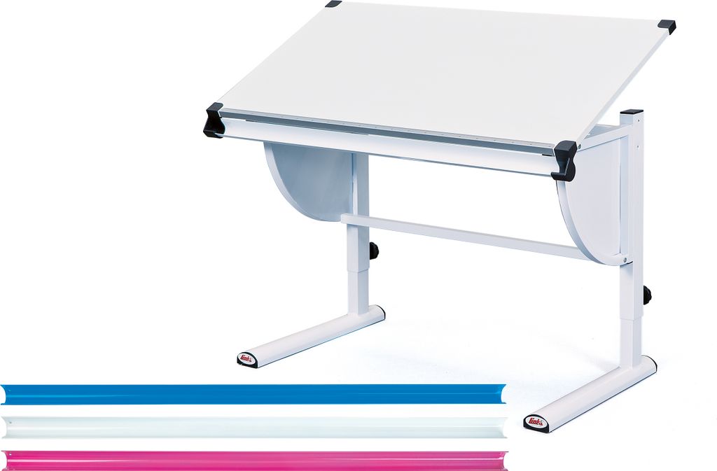 Inter Link Schülerschreibtisch Milo 3 in 1weiss, blau und Produktbild 