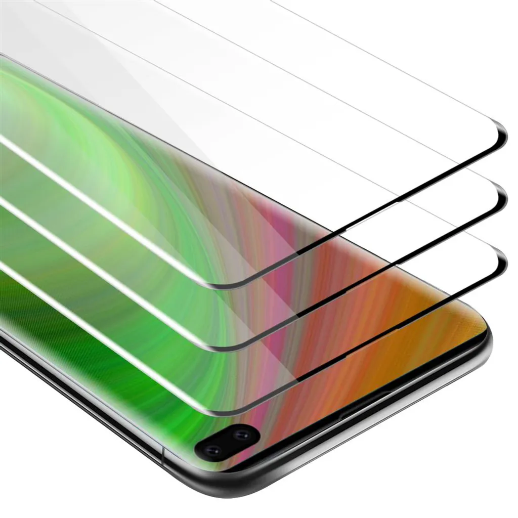 Vetro Temperato 3x Cadorabo Samsung S10 PLUS 9H Protezione Integrale