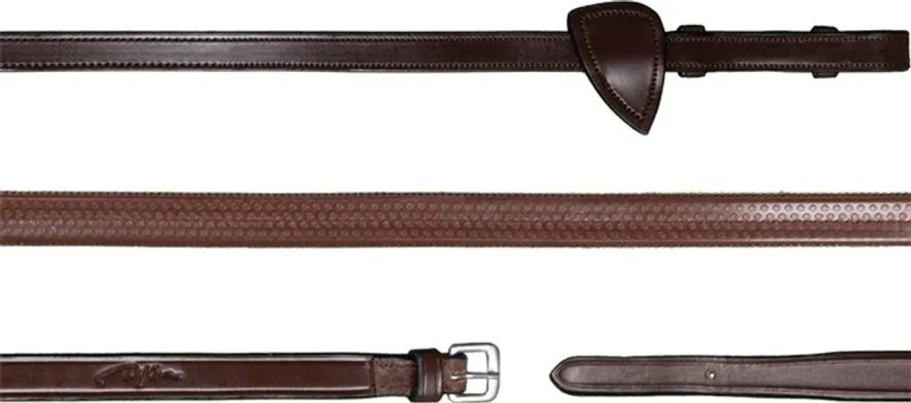 Rênes caoutchouc étroites 1/2 souples pour bridon New English Dyon