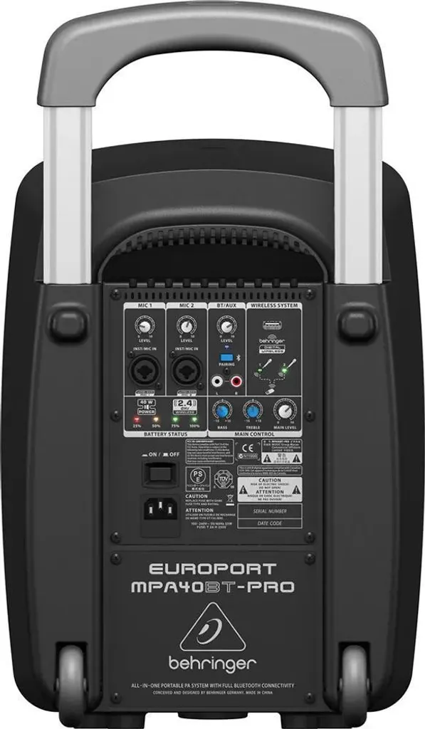 Behringer MPA40BT-PRO Sono Portable pour Conférence et Fête