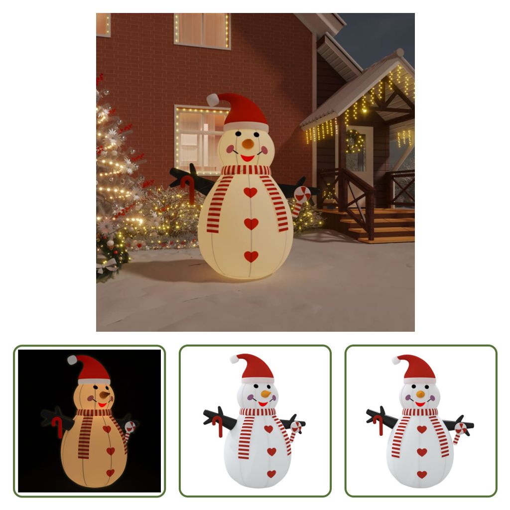 The Living Store Nafukovací snehuliak s LED diódami 250 cm Obrázok produktu 