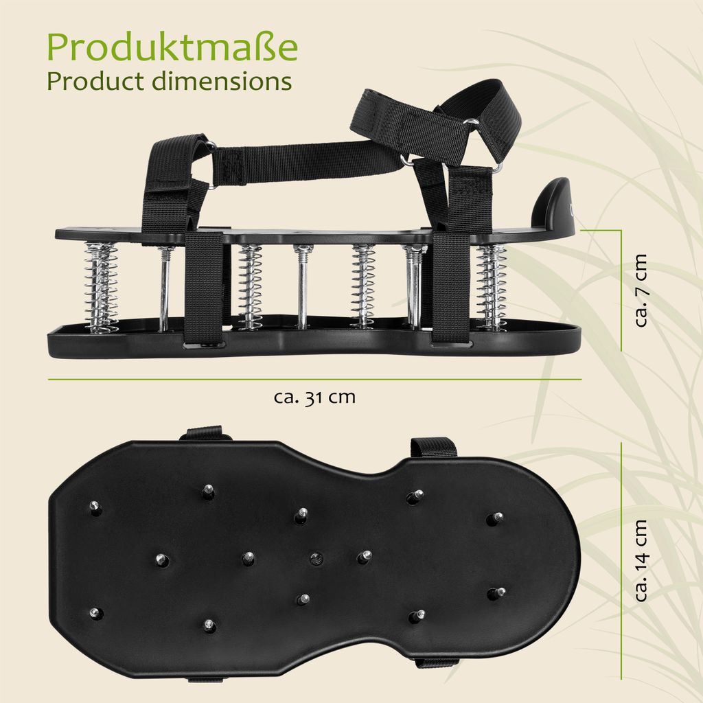 QWORK Rasenbelüfter Schuhe - 26 Spikes Für Gesunden Rasen