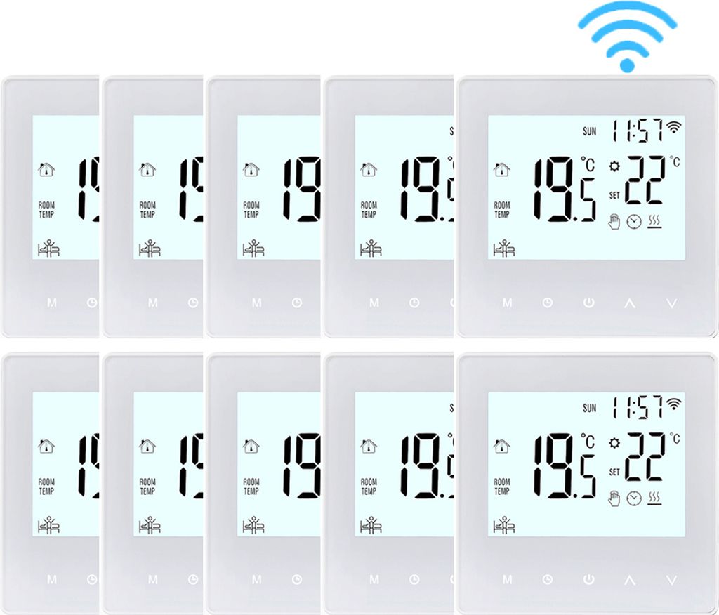10X WiFi Smart Thermostat 3A Raumthermostat Produktbild 