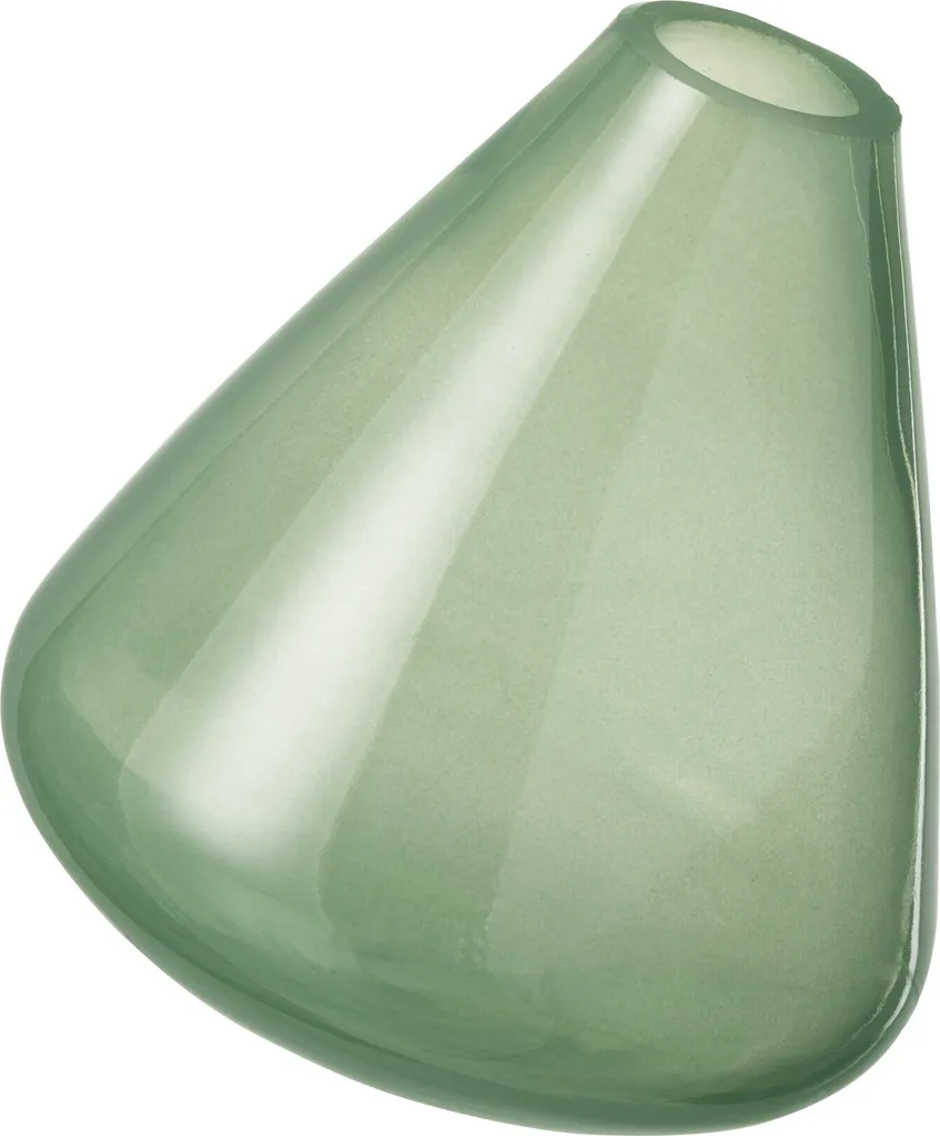 Vase Décoratif J-Line Topaz en Verre Vert Foncé 30cm pour Fleurs