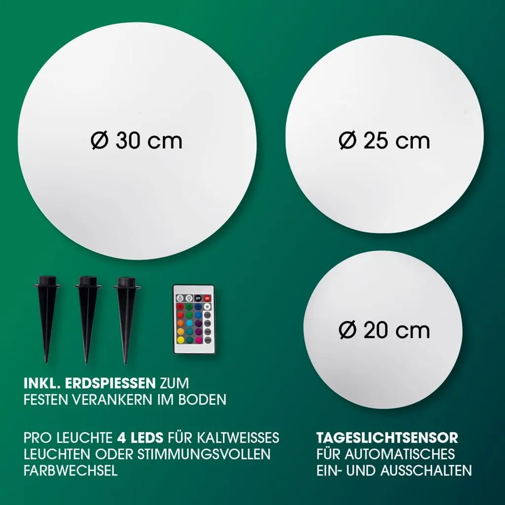 Solution Éclairage Solaire EASYmaxx : 3 Lampes LED avec Télécommande - 9
