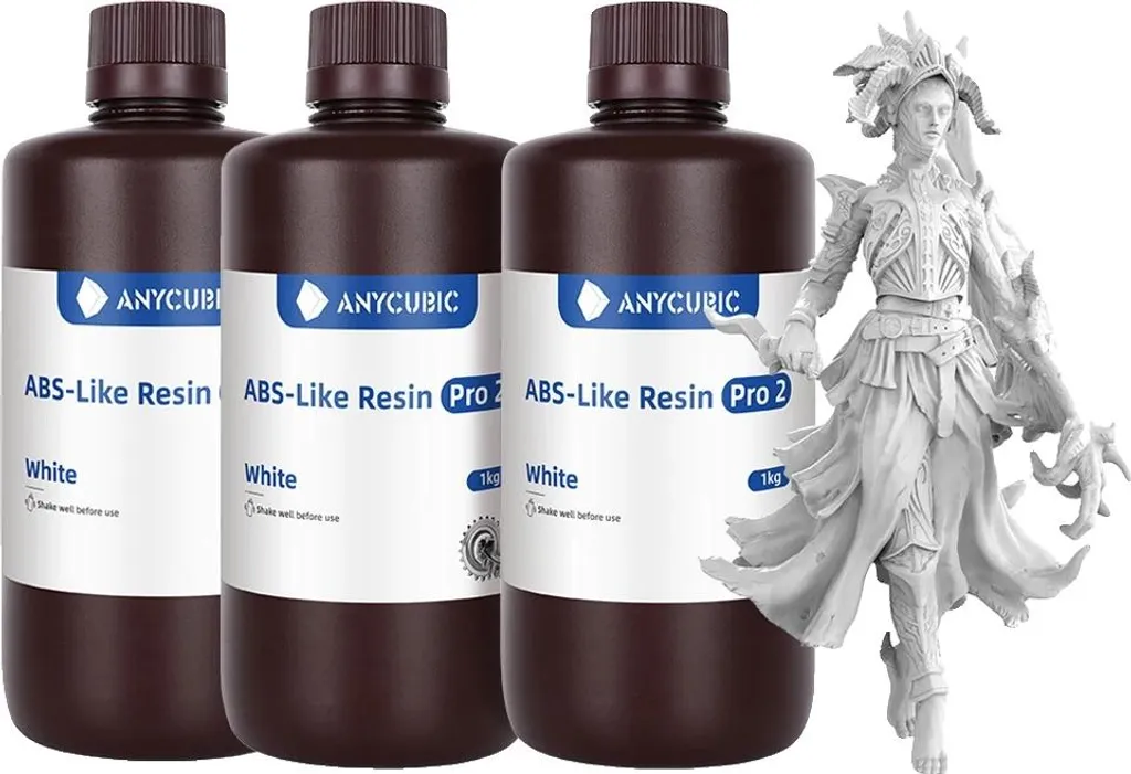 Resina Anycubic ABS Pro2 Bianca 3kg - Low Odor & High Precision
