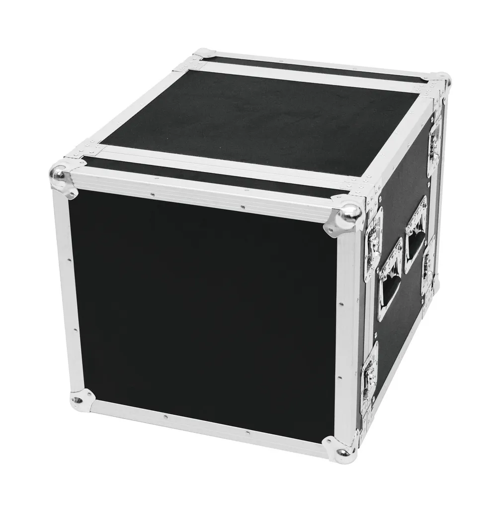 Flight case 19 pouces Roadinger PR-2 rack de transport 10U ultra résistant