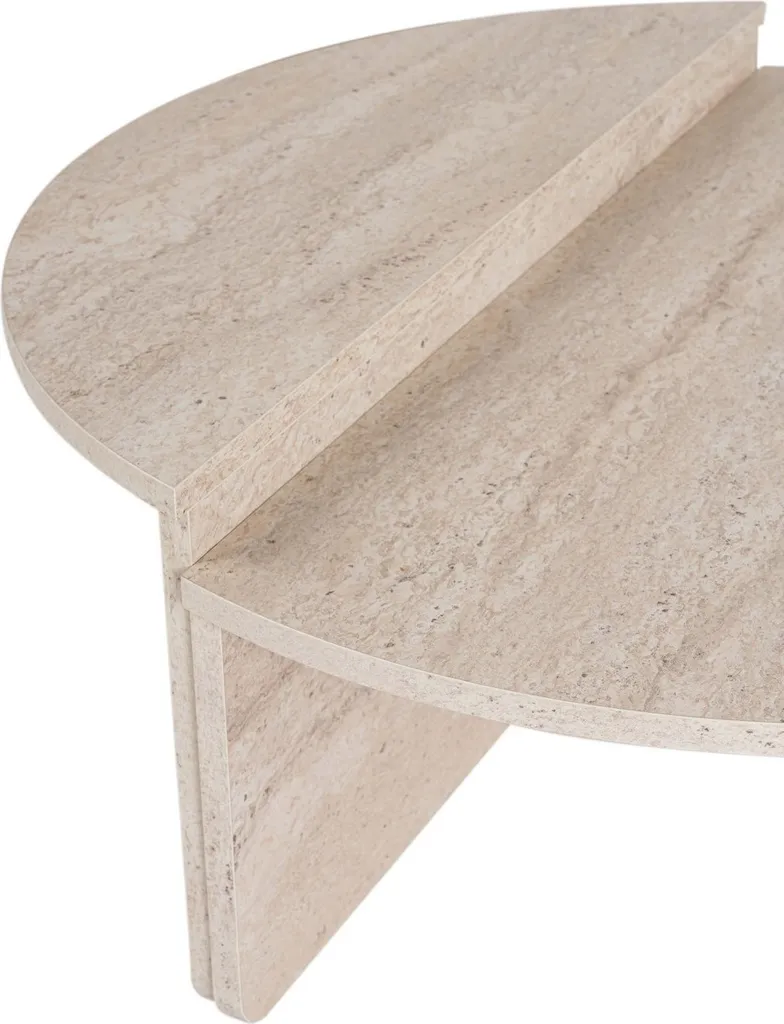 Table Basse Travertin 90x30x60 cm Orion : Design Minimaliste Chic - 8