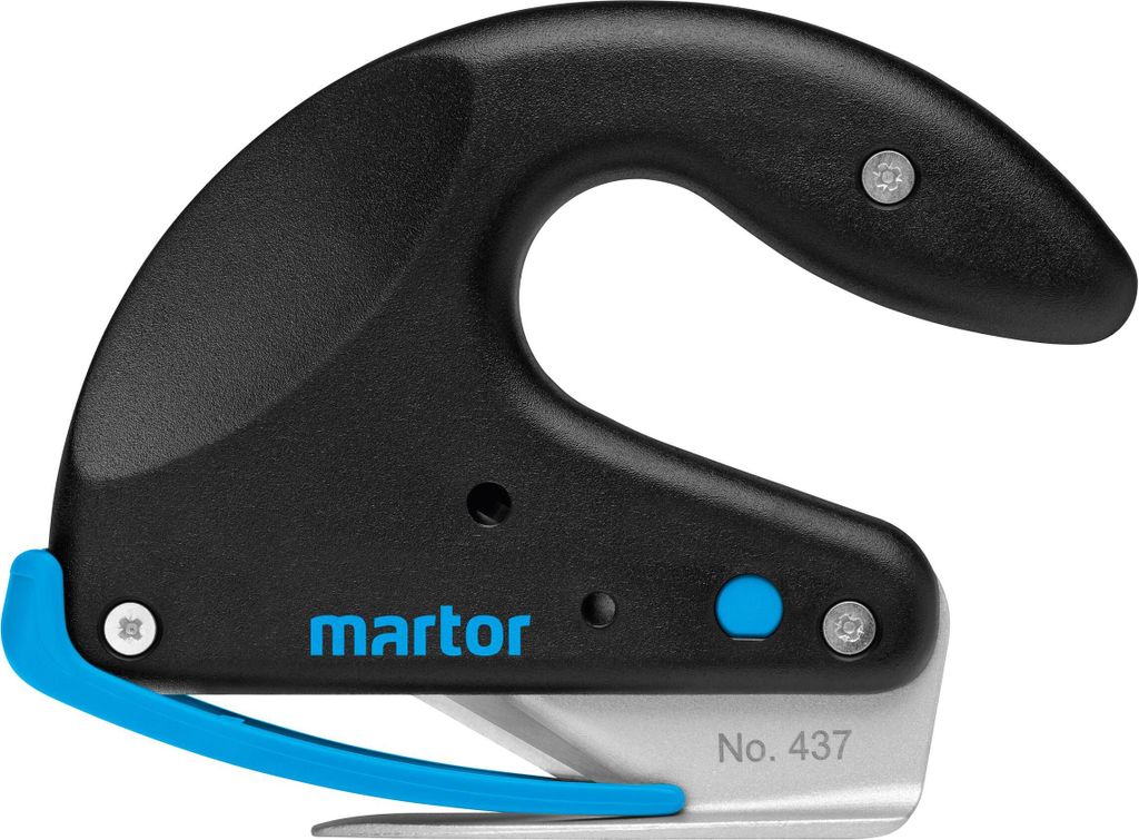 MARTOR SECUMAX OPTICUT Sicherheitsmesser mit Industrieklinge, Schaumstoffmesser, Folienmesser mit teflonisiertem Gleitfuß, Schnitttiefe max. 7 mm