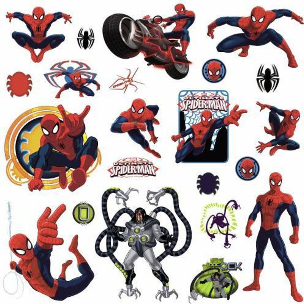 Roommates Rmk1795Scs Rm - Marvel's Spider - Man Wandtattoo, Pvc, Bunt,