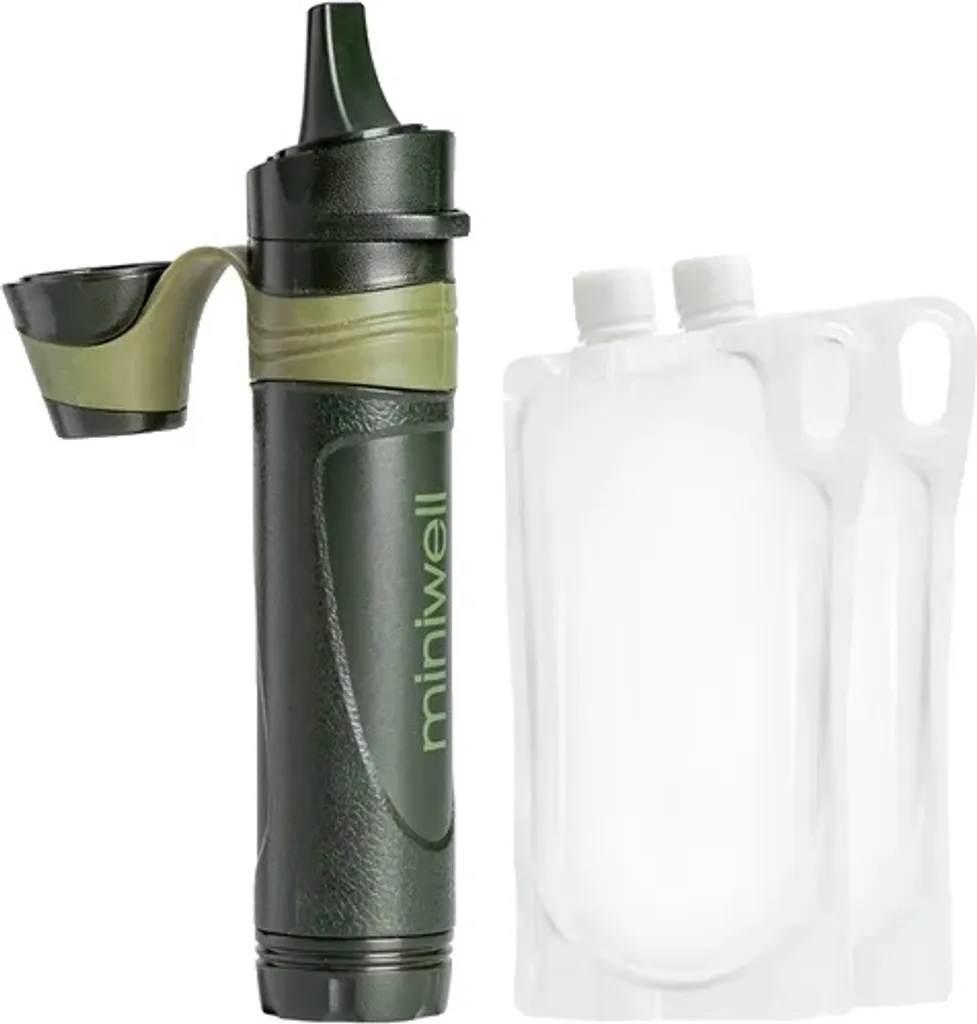 5 cannucce di emergenza ad alta capacità – Filtro dell'acqua personale per campeggio, escursionismo, viaggi, ciclismo, sopravvivenza, preparazione alle emergenze, leggere, riutilizzabili e senza data