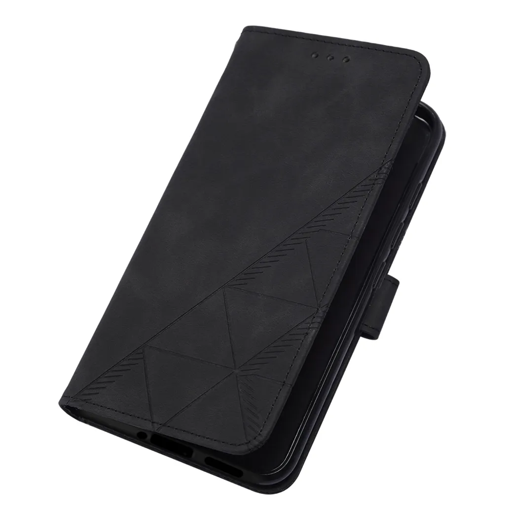 Custodia A Portafoglio Cofi1453® Per Huawei Y6P – Cover In PU Con Chiusura Magnetica E Supporto In Silicone – Nero