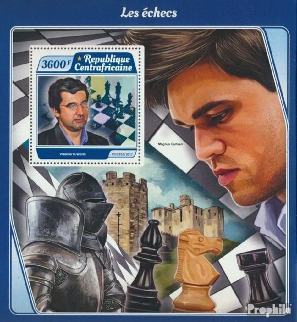 Briefmarken Zentralafrikanische Republik 2017 Mi Block 1634 (kompl. Ausgabe) postfrisch Schach