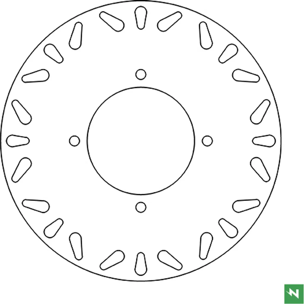 Disque de frein rigide DF4078A épaisseur 5 mm diamètre 240 mm 4 trous