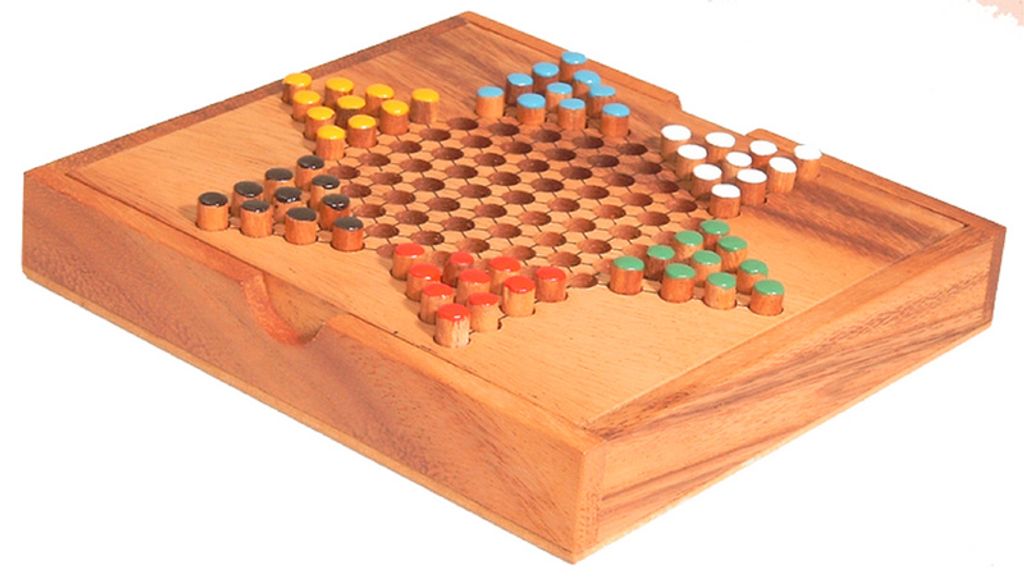 Halma aus Holz, 17 cm x 16 cm - Holz-Spiel