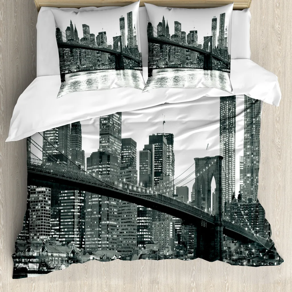 Duvet Cover New York Brooklyn Bridge - Set Letto Matrimoniale