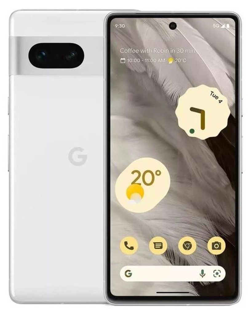 GOOGLE Pixel 7 128 GB Speicher Weiß GA03933-GB Produktbild 
