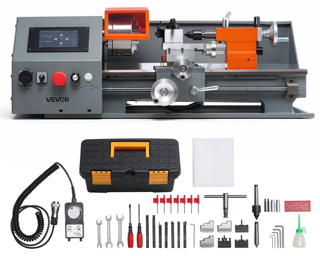 VEVOR Metalldrehmaschine 22 x 40 cm 1100 W CNC Produktbild 