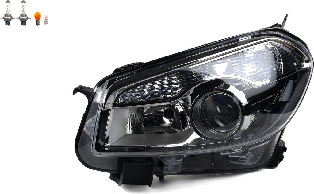 Johns, Scheinwerfer Halogen passend für Nissan Qashqai J10 03/2010 - Links Leuchtmittel 26060BR00A 26060BR00B 26060BR02A