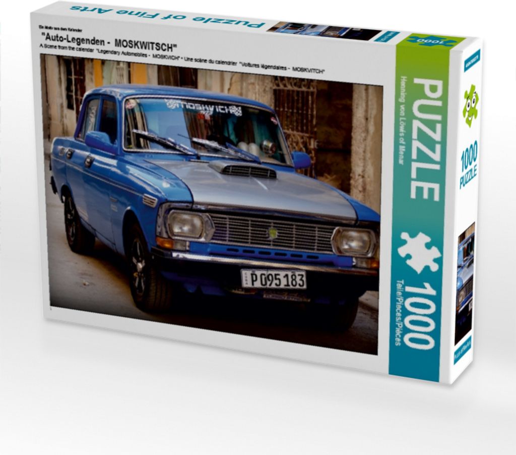 Calvendo Ein Motiv aus dem Kalender "Auto-Legenden - MOSKWITSCH" 1000 Teile Puzzle quer 640x480mm, von Löwis of Menar Henning; 7385416