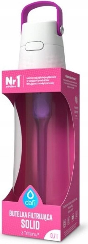Dafi Solid 0.7l TRITAN Pink / FLAMING Filterflasche