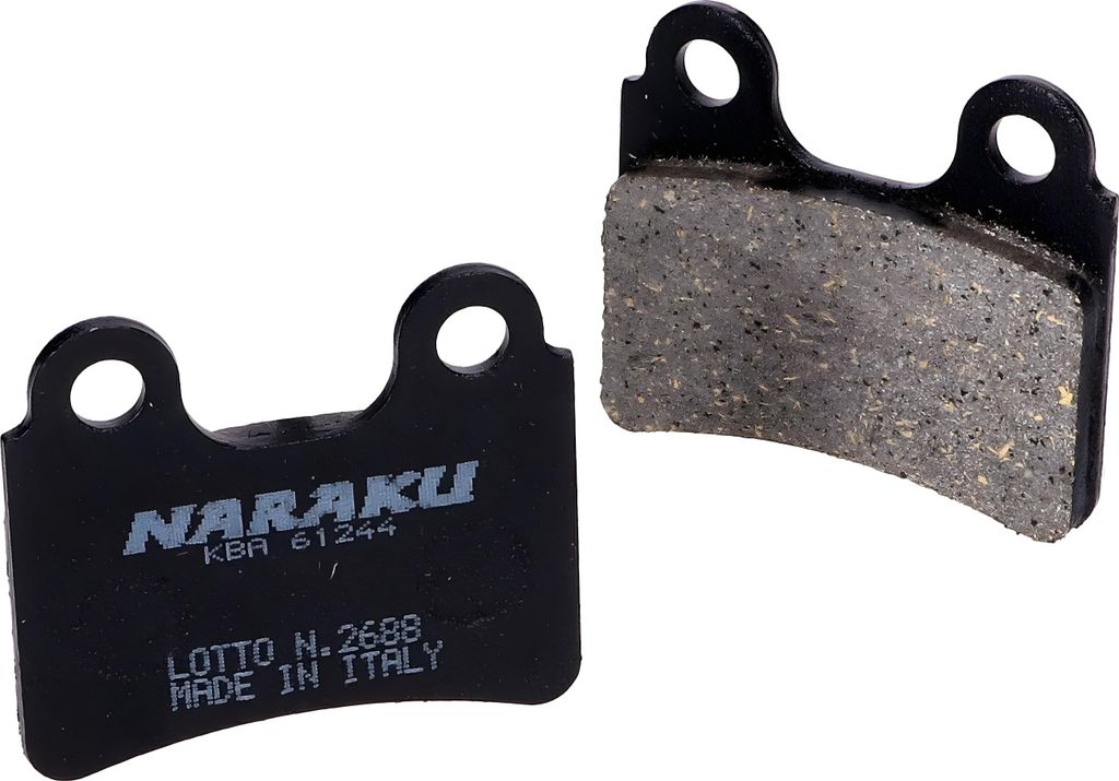 Bremsbeläge Naraku organisch für Italjet Jet-Set, Peugeot Elystar, Yamaha DT