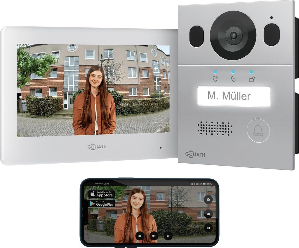 Interphone vidéo GOLIATH Basic 2 fils BUS | FullHD | App | Image du produit 