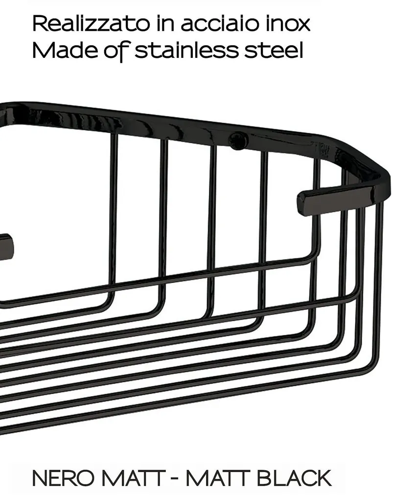 Tablette SMART noir mat 200mm - Support mural robuste et design carré - 6