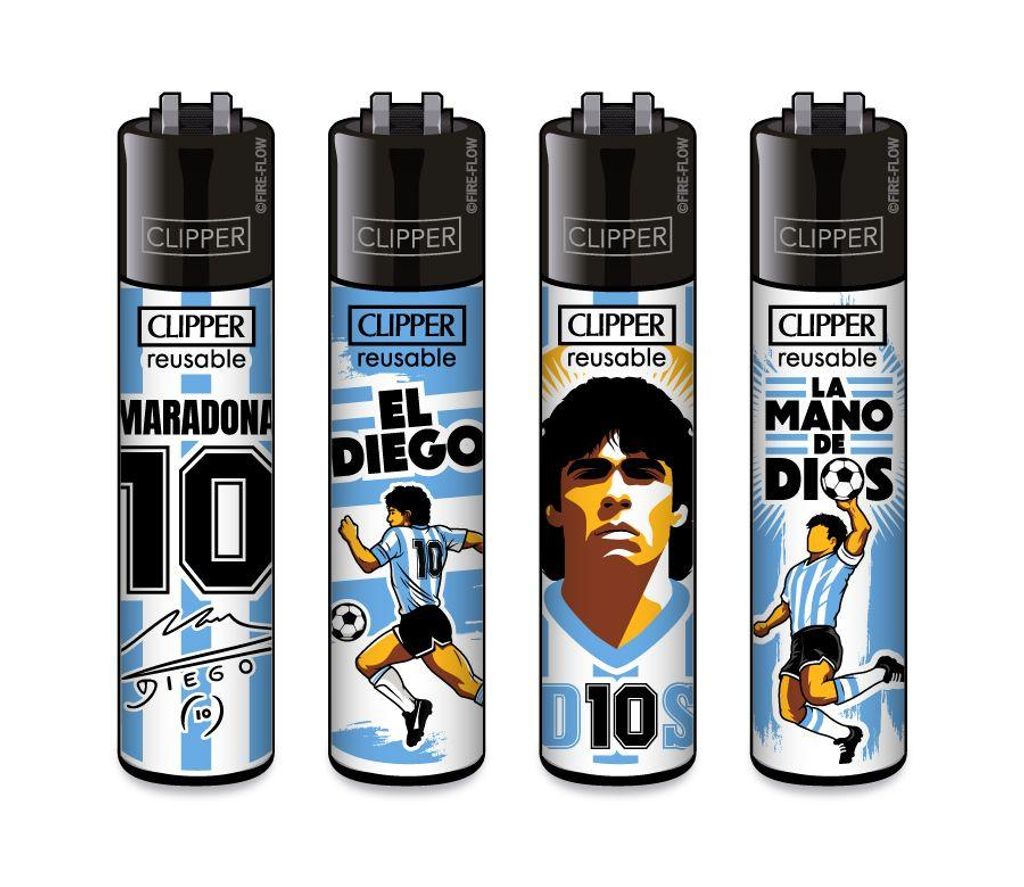 Clipper Feuerzeuge 4er Set Maradona Produktbild 