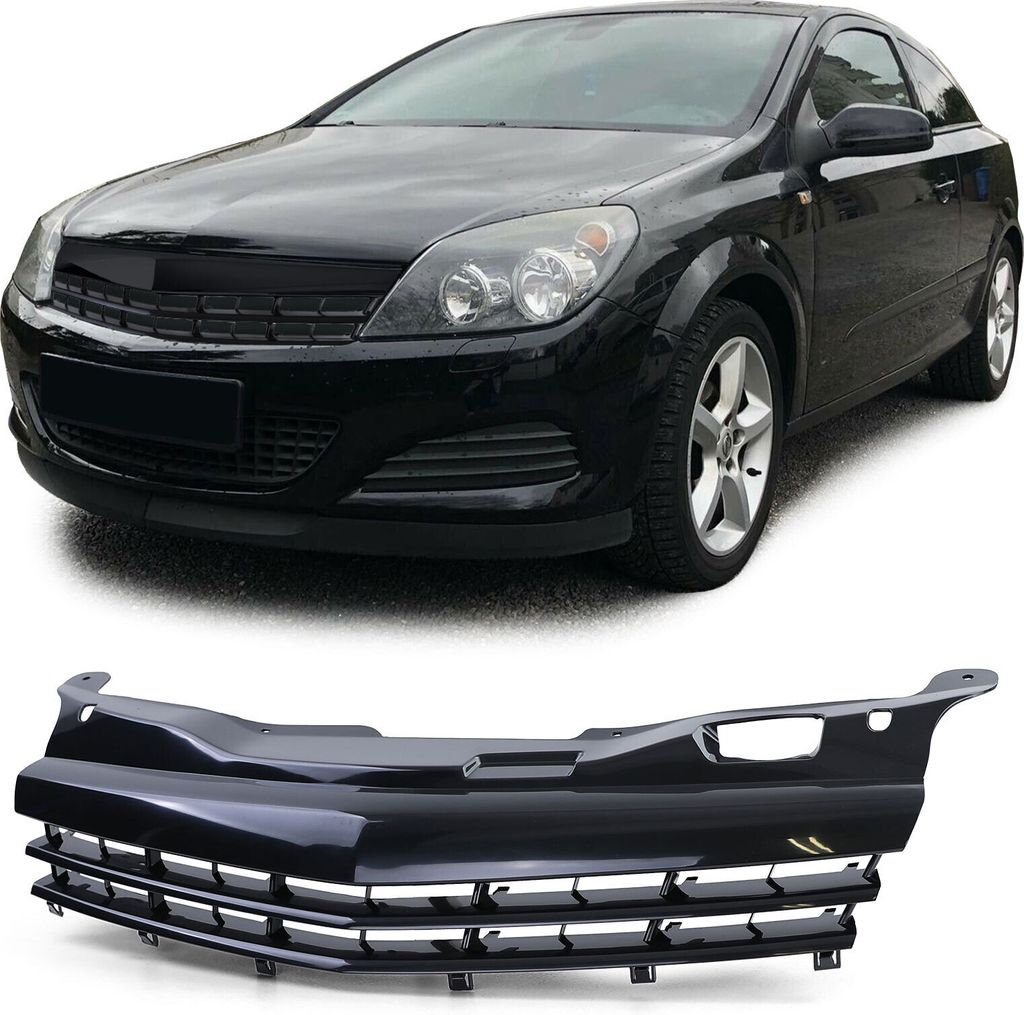 Kühlergrill Sportgrill Grill Schwarz für Opel Astra H GTC / Produktbild 