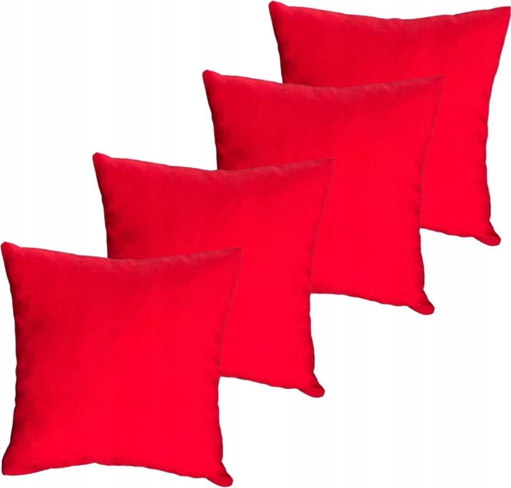 Dekokissen, Sofakissen, 50x50 cm, Rot, 4er Set Deko Produktbild 