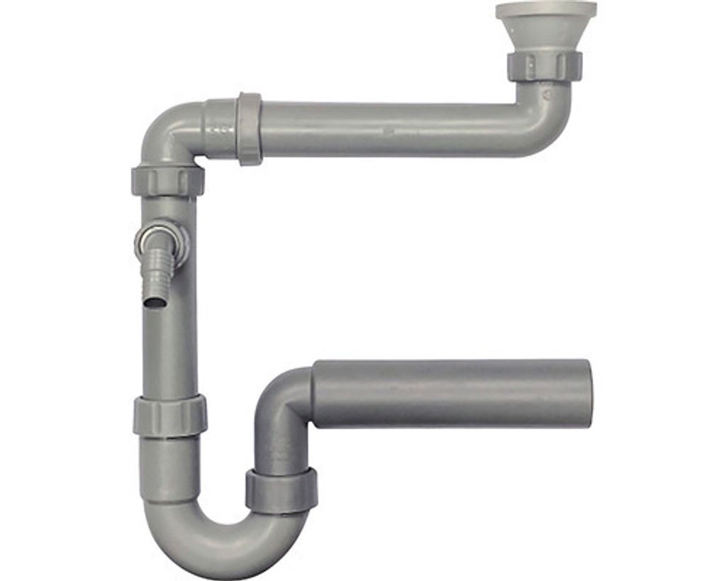 Haas IKEA® Spülen-Ablaufadapter 11/2" mit Raumsparsiphon Produktbild 