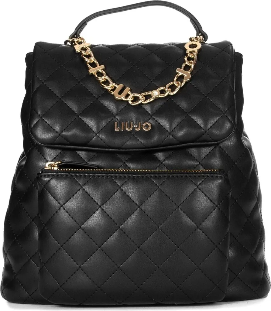 Sac à dos femme Liu Jo en simili cuir noir pour la ville