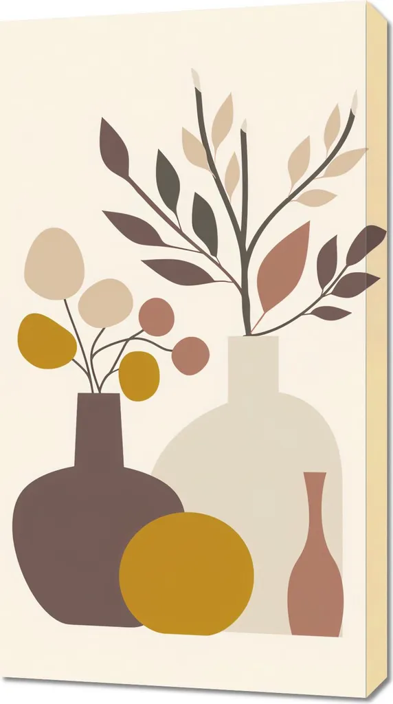 Arredamento Moderno: Quadro Still Life 50x90 Toni Tenui per Salotto
