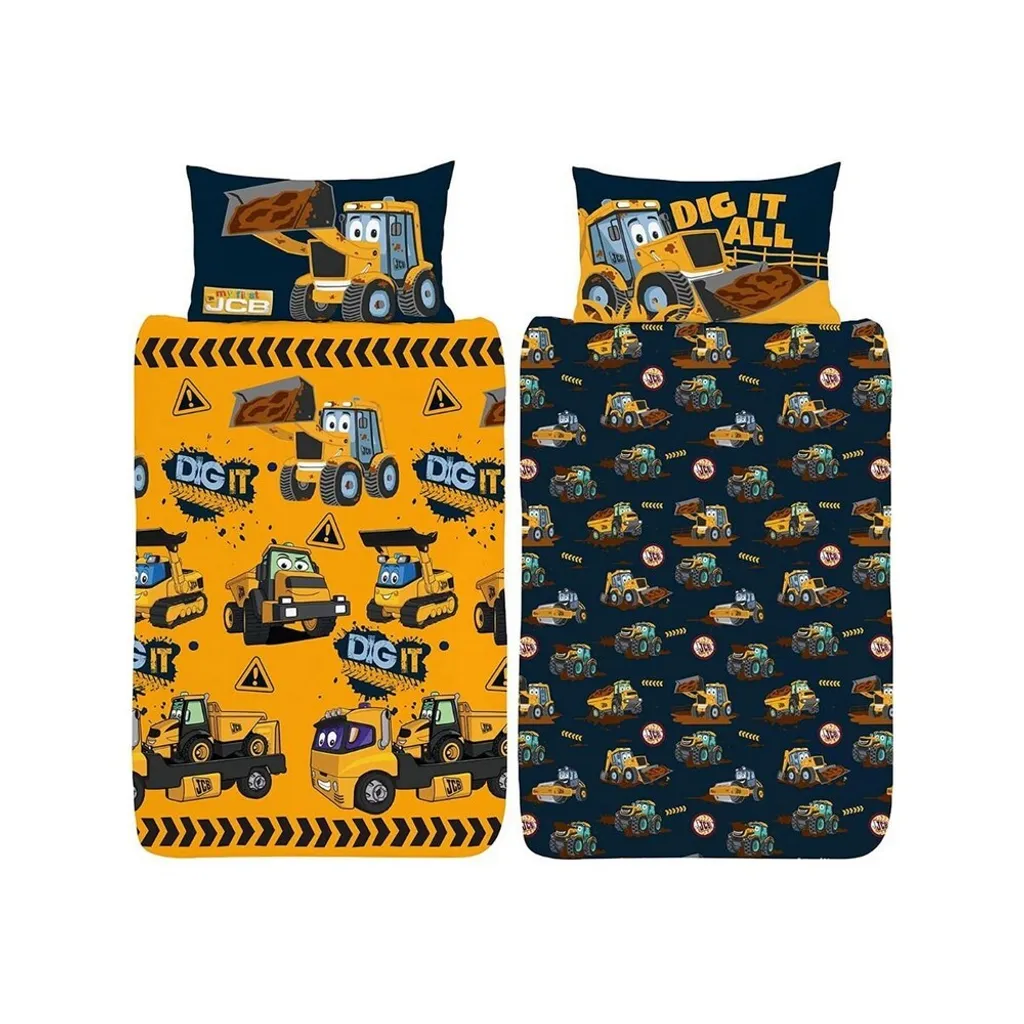 Parure Lit JCB Dig It AG795 Lit Double : Linge de Lit Durable et Doux - 2