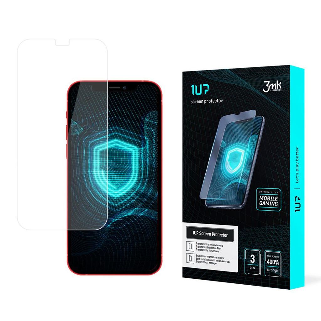 3mk 1UP Schutzglas für iPhone 12/12 Pro – Optimaler Displayschutz für Gamer KP21094