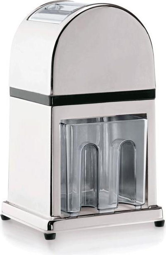 2x Icecrusher mit Handkurbel, 16 x 13 x 26,5 cm, Zinkguss, verchromt