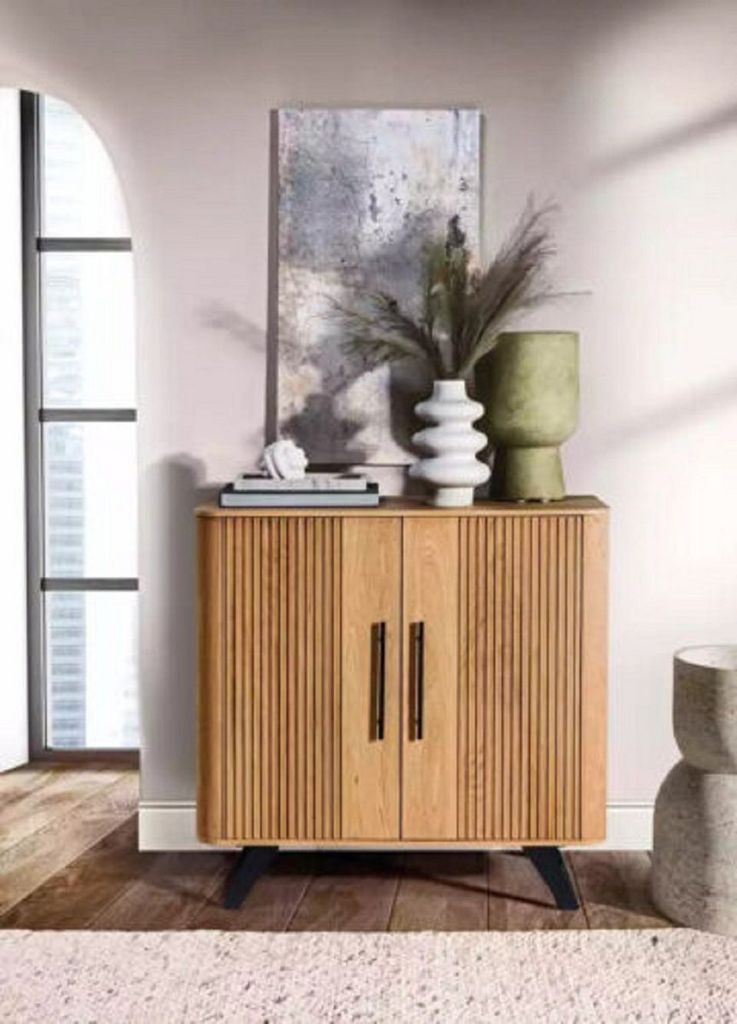 Schlafzimmer Kommode 94.2x39.7x100 Braun Neu Holz JVmoebel